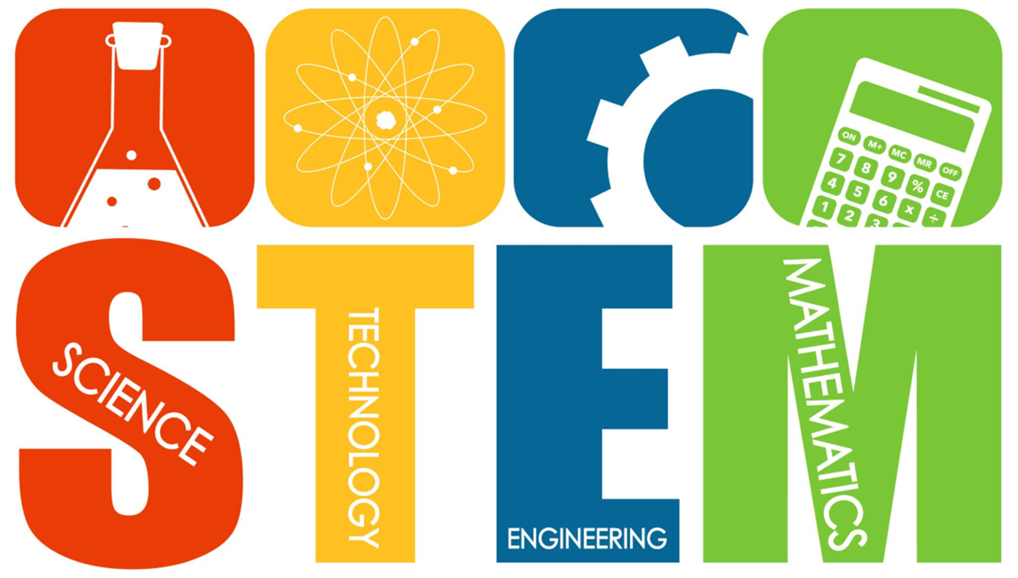 A graphic of STEM fields